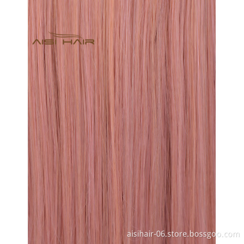 Aisi Hair 26 Inch Long Pink Wig Silky Straight Lace Frontal Wig Cosplay Party Front Lace Hair Wigs For Black White Women